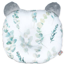 Coussin anti tête plate réversible en minky, Eucalyptus
