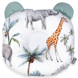 Coussin anti tête plate en coton et velvet, Safari