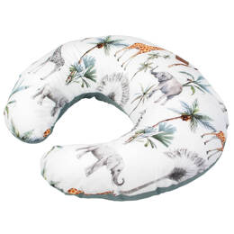Petit coussin d’allaitement ergonomique + housse, Safari