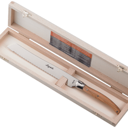 Couteau à pain Laguiole manche bois d?olivier