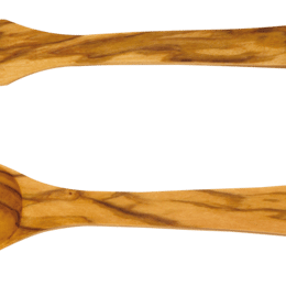 Couverts à salade Tulipe en bois d'olivier Jean Dubost