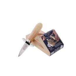 Sabot cale-huîtres et couteau à huîtres en hêtre Pradel Jean Dubost