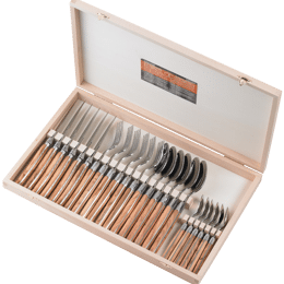 Ménagère 24 pièces Laguiole manches bois d'olivier