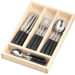 Ménagère 24 pièces couverts Jean Dubost Le Pradel coloris noir