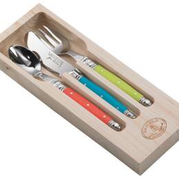 Set enfant Laguiole Jean Dubost manches couleurs tonic