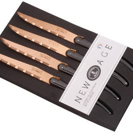 Coffret 4 couteaux steak Lame cuivrée New Age Laguiole Jean Dubost