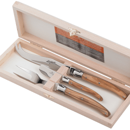 Coffret 3 couteaux fromage Laguiole olivier