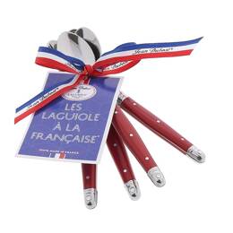 Cuillères à moka Jean Dubost Les Laguiole à la française®, couleur rouge