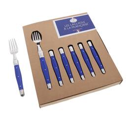 Jean Dubost Les Laguiole à la française® coffret 6 fourchettes couleur bleue