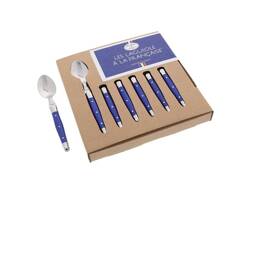 Jean Dubost Les Laguiole à la française® coffret 6 cuillères à café couleur bleue