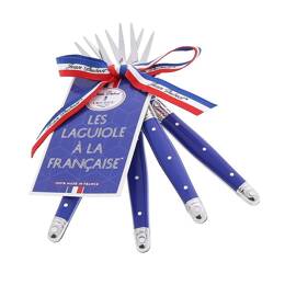 Fourchettes cocktail Jean Dubost Les Laguiole à la française® couleur bleue