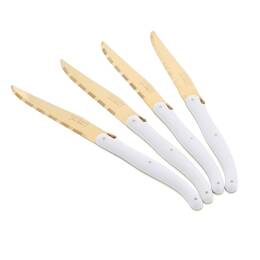 Coffret 4 couteaux steak New Age Pure Lame dorée Laguiole Jean Dubost