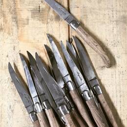 Coffret 6 couteaux Jean Dubost Laguiole manche en noyer