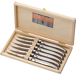 Coffret 6 couteaux Laguiole tout inox