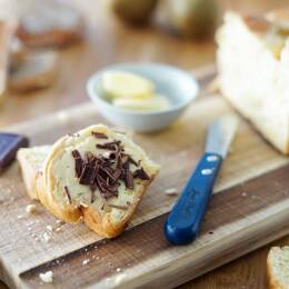 Couteau à tartiner Jean Dubost les couteaux à la française manche cérusé bleu