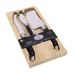 Service fromage Jean Dubost Laguiole collection Brut manche noir