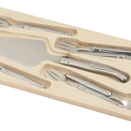 Coffret 7 pièces gâteaux Laguiole tout inox