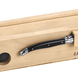 Cave à saucisson avec couteau Laguiole