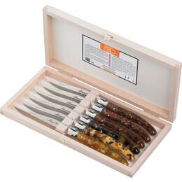 Coffret 6 couteaux Jean Dubost Laguiole manches acrylique écaille