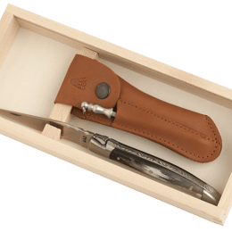 Coffret couteau de poche Laguiole manche corne véritable
