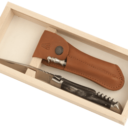 Coffret couteau de poche Laguiole 2 pièces manche corne véritable