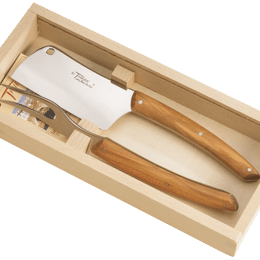Coffret fourchette et couteau fromage Le Thiers olivier