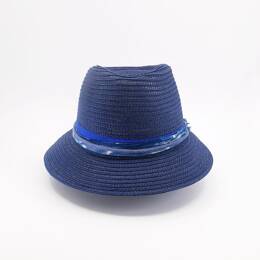 Trilby en paille bleu - SIMON