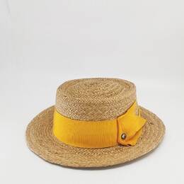 New canotier femme mariage raphia - ALIX