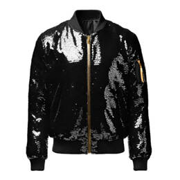 Bomber  à sequins noir Hathor