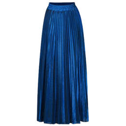 Jupe plissée bleu irisée