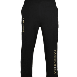 Jogging noir avec logos asymétriques