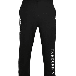 Jogging noir avec logos asymétriques blancs