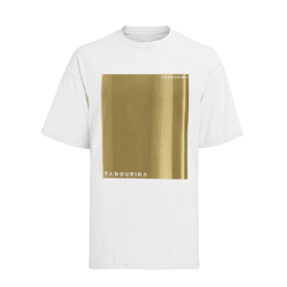 T-shirt blanc logo doré