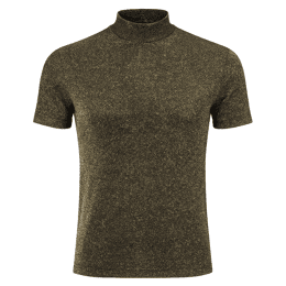Top col montant en maille scintillant – Hathor