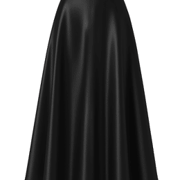 Jupe midi en satin noir