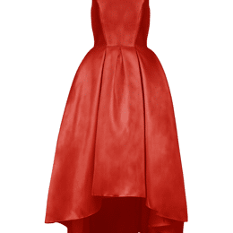 Robe rouge asymétrique rouge