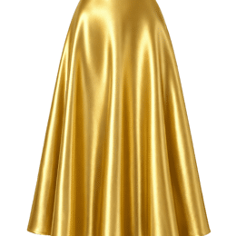 Jupe midi en satin doré - Aton