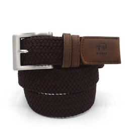 Ceinture Tressée marron chocolat