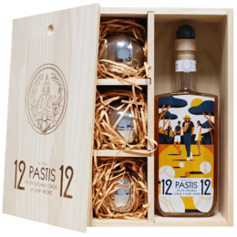 Pétanque 12/12 - Pastis de Saint Tropez + 3 boules - Coffret - 0.7L