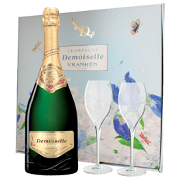 Champagne Vranken  - Demoiselle EO - Brut Tête de Cuvée - Coffret 2 flûtes - 0.75L